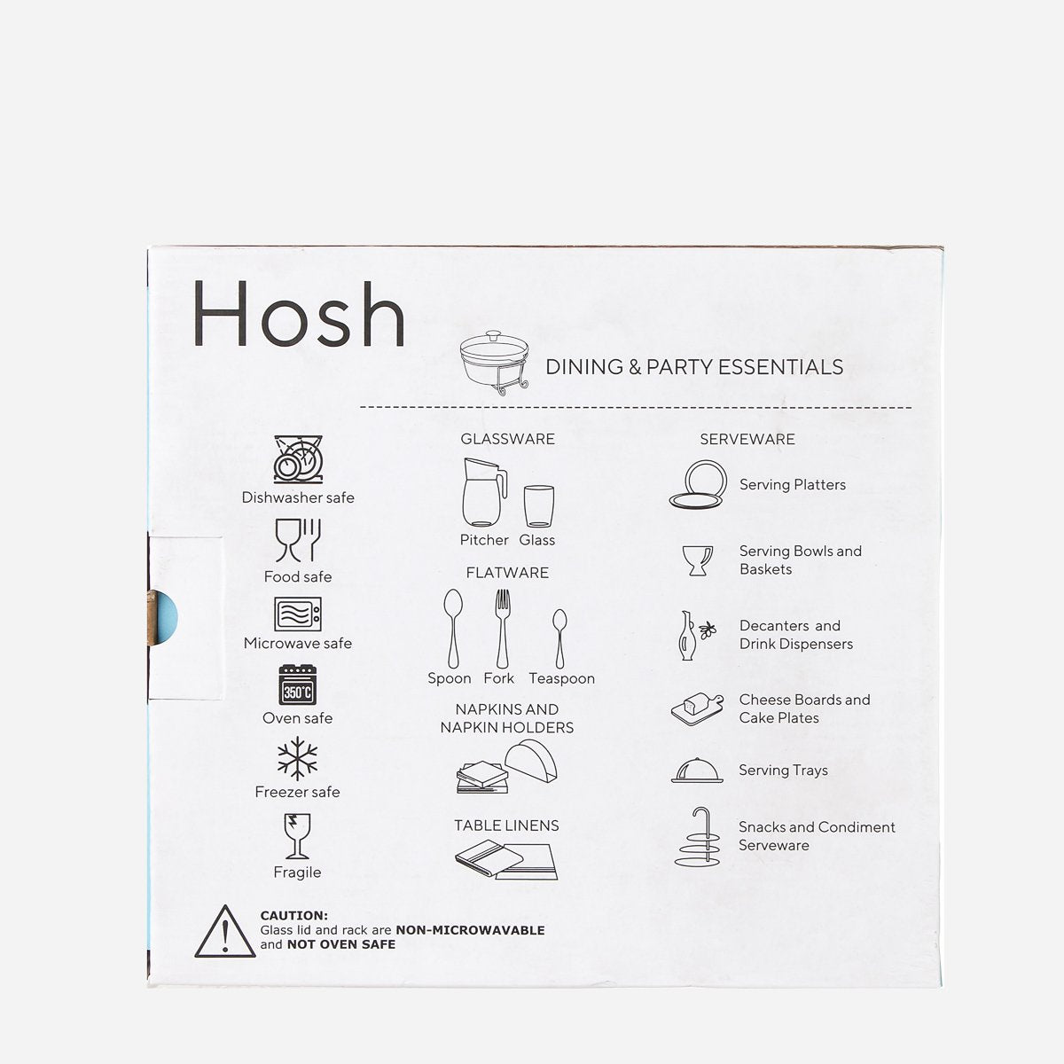 Hosh Gresham Ceramic Casserole and Silver Plated Rack - 1.5L