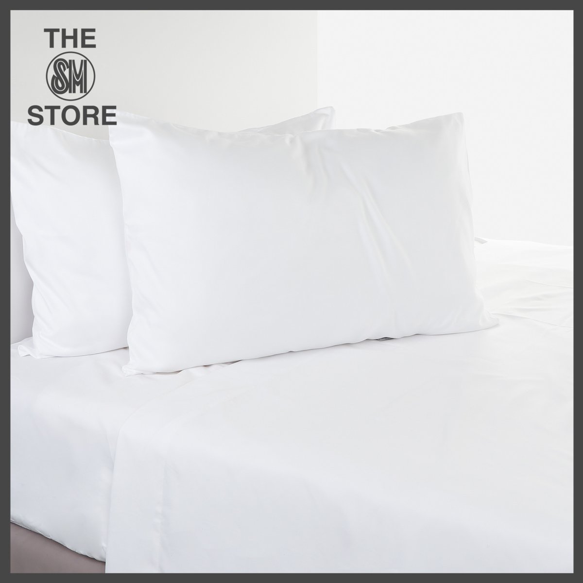 Elle Decor 4-Piece Plaine Queen Size Flat Sheet Set - White