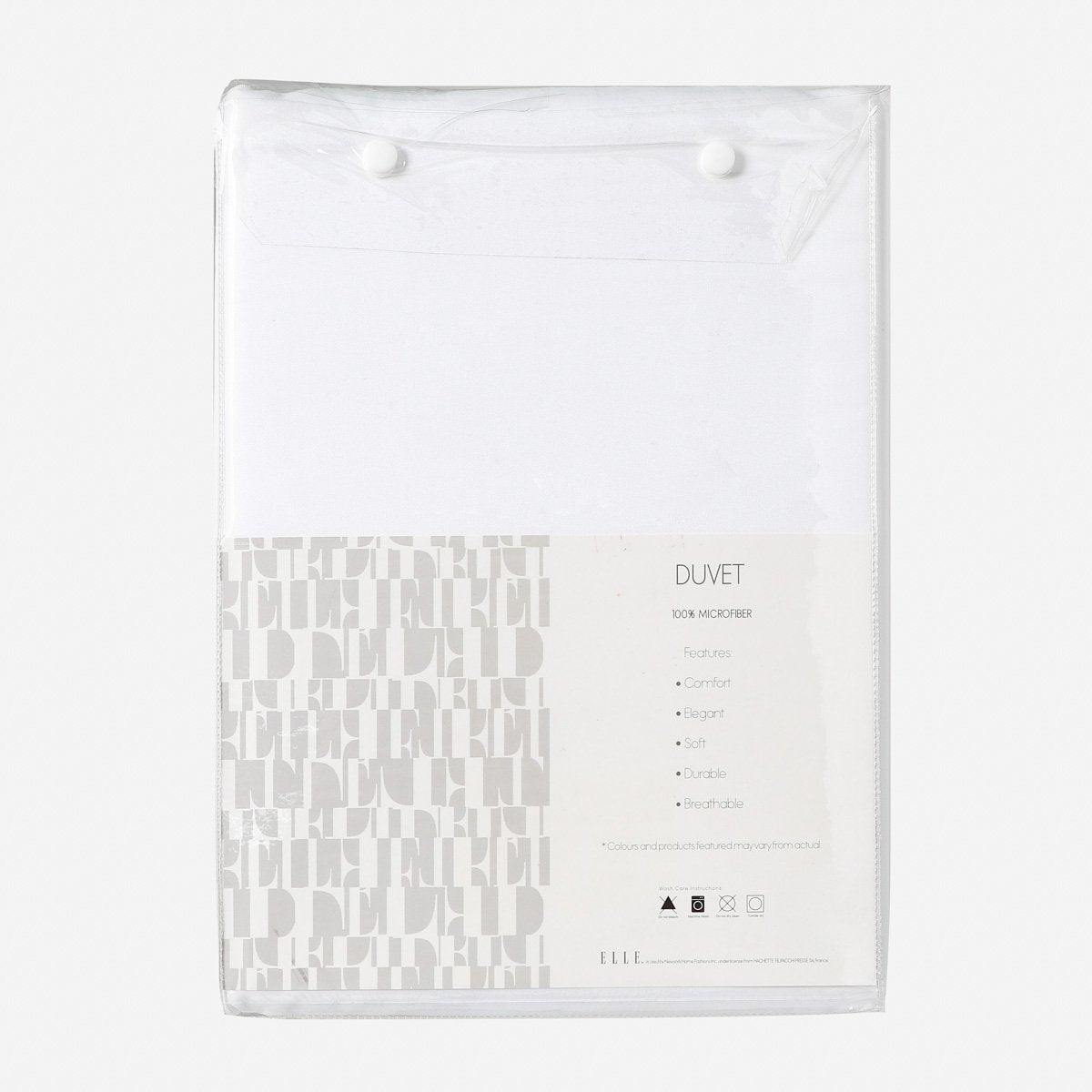 Elle Decor Plaine Full Size Duvet Cover 80x90in. - White