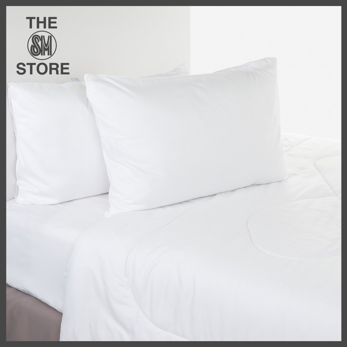 Elle Decor 4-Piece Plaine King Size Comforter Set - White
