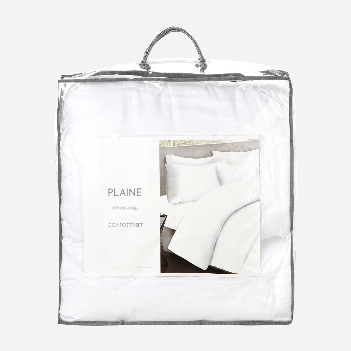 Elle Decor 4-Piece Plaine King Size Comforter Set - White