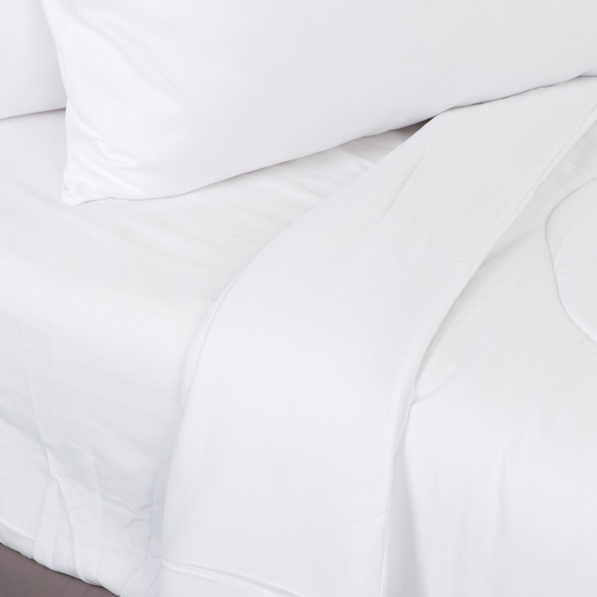 Elle Decor 4-Piece Plaine King Size Comforter Set - White