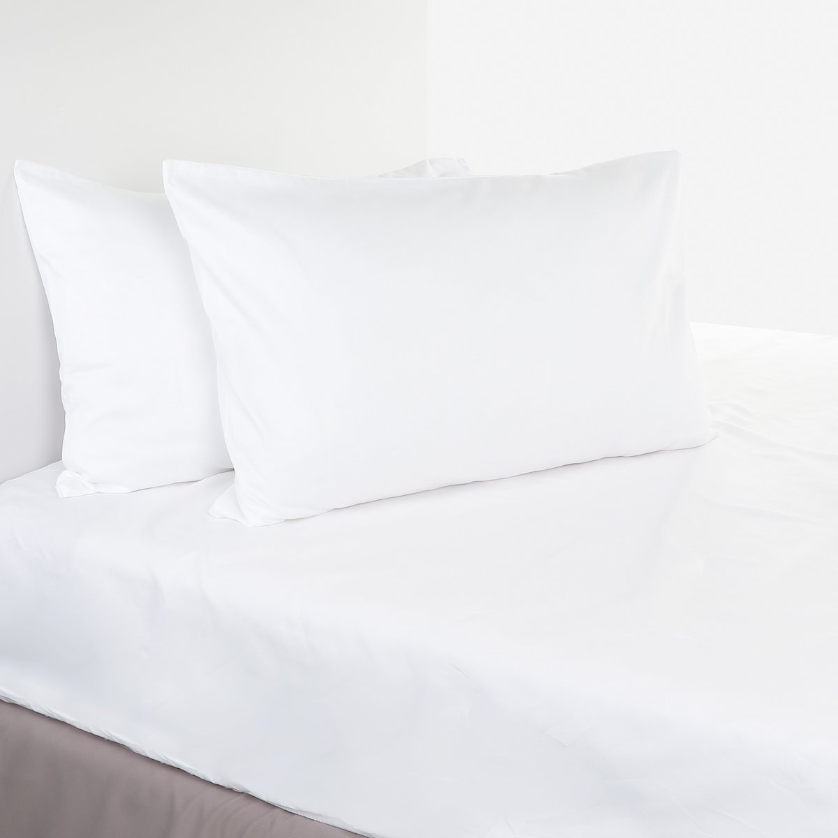 Elle Decor 3-Piece Plaine Twin Size Fitted Sheet Set - White
