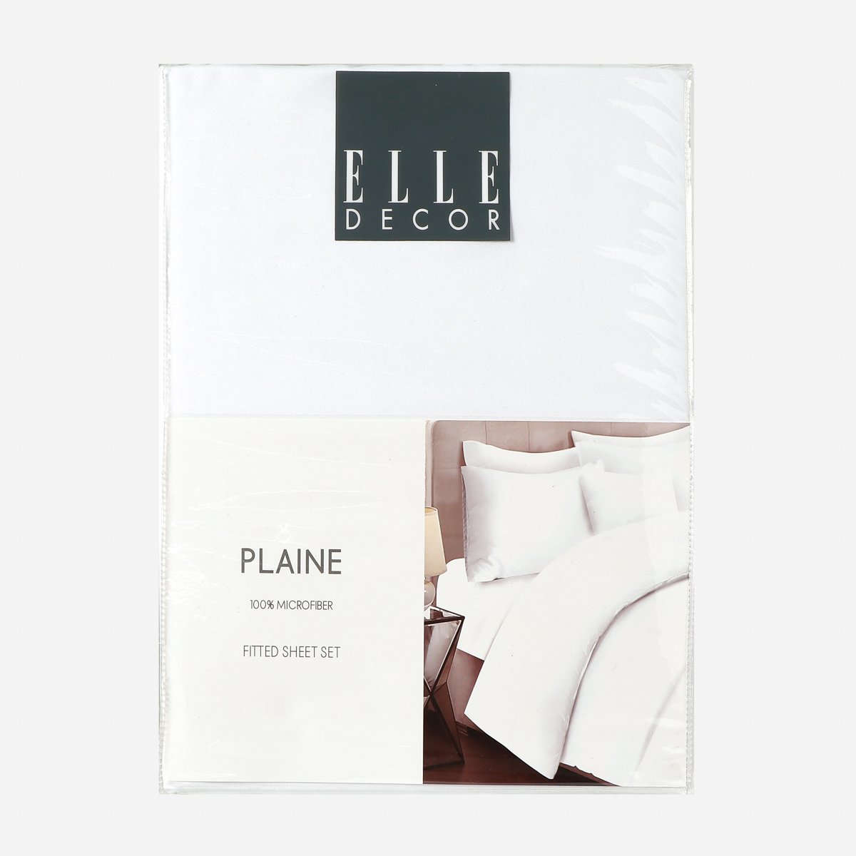Elle Decor 3-Piece Plaine Twin Size Fitted Sheet Set - White