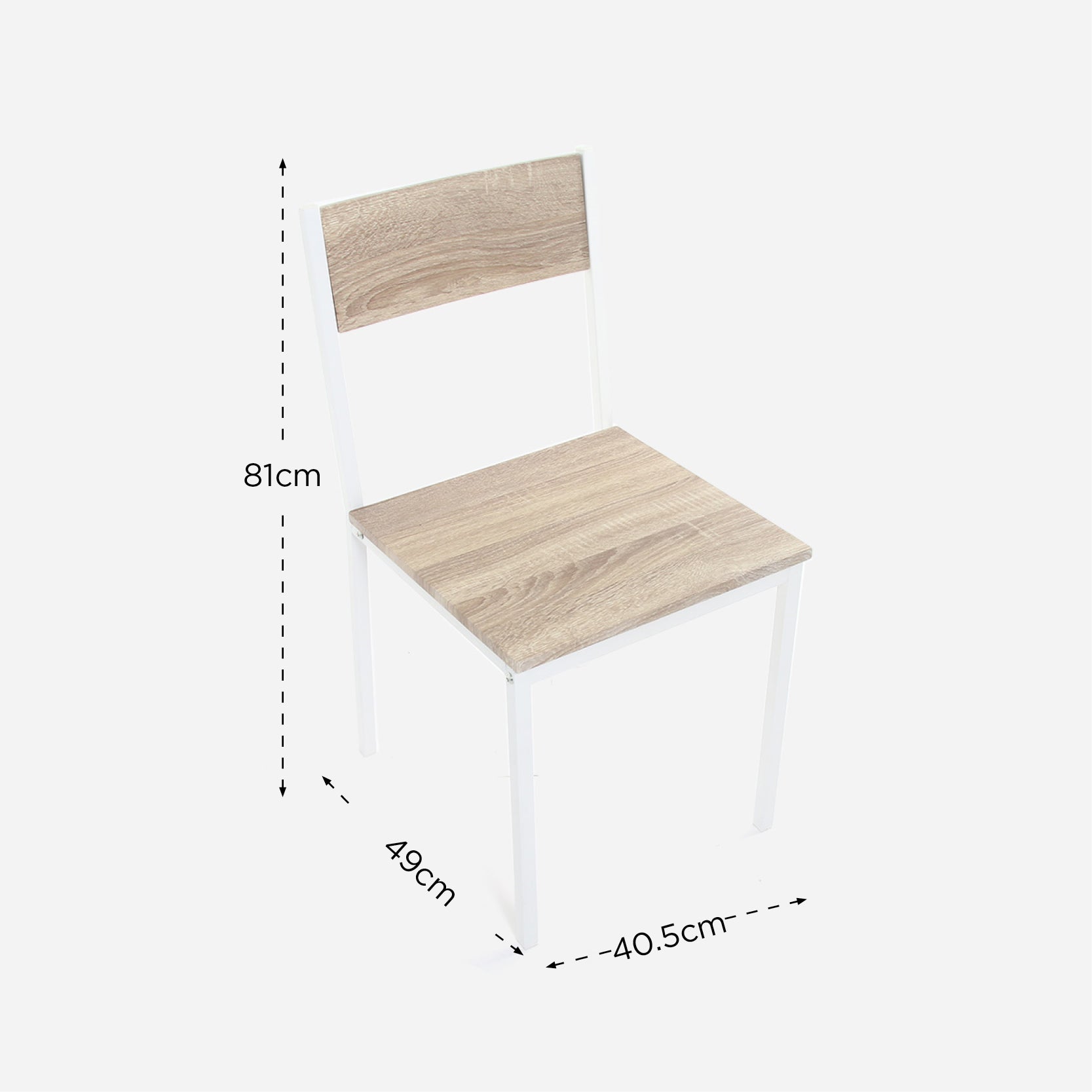 SM Home Essential 4-Seater Dining Set - White Oak
