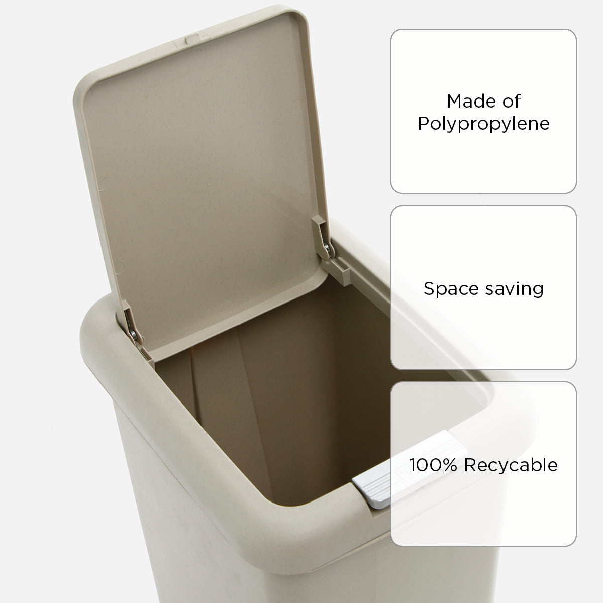 Home Gallery Pedal Dustbin (Beige) - 15L