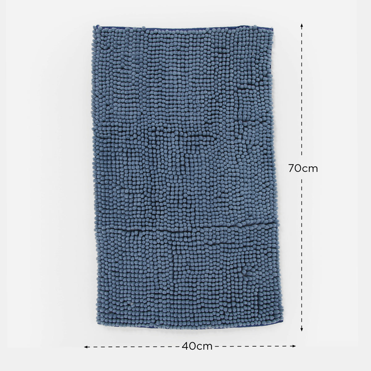 Hosh Chenille Bath Mat (Midnight Blue) - 40x70 cm