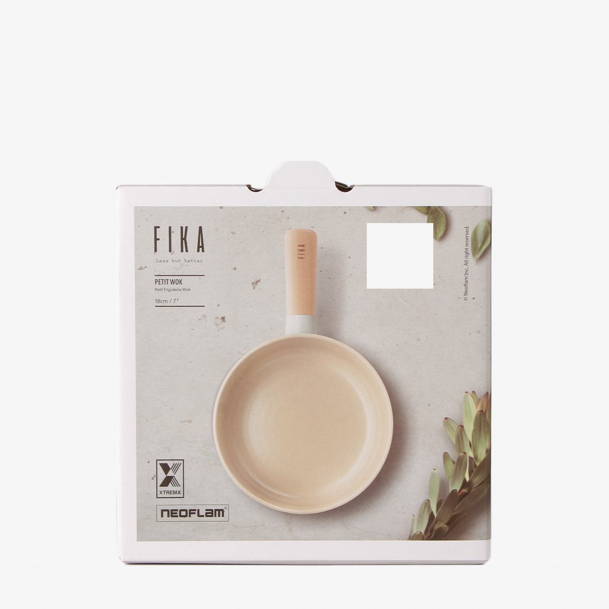 Neoflam Fika Cast Aluminum Petit Wok 18cm - Sahara Sand