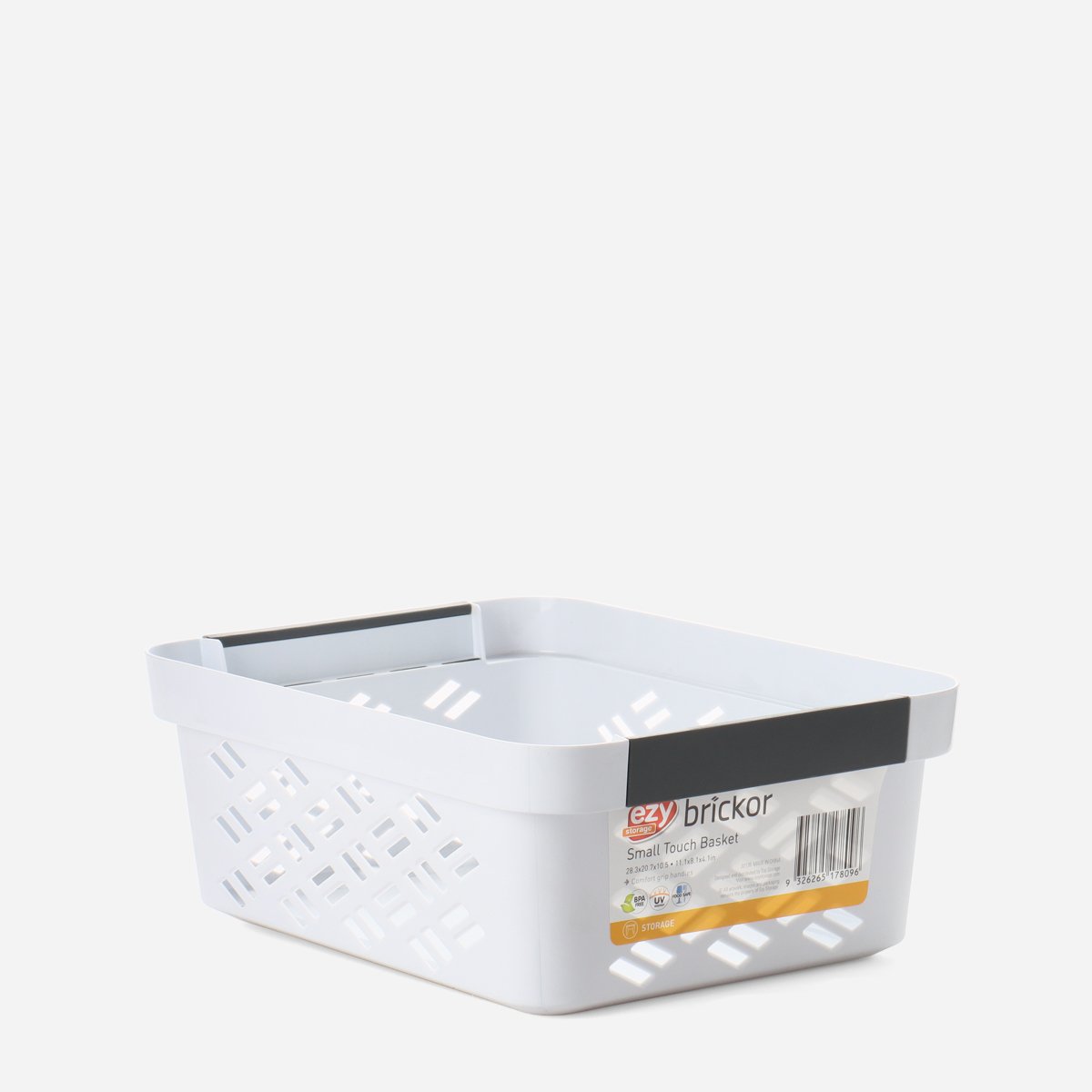 Ezy Storage Brickor Small Touch Basket – White