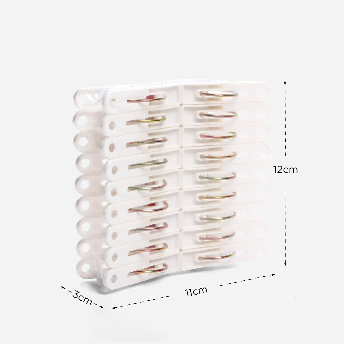 Hosh 18-Piece Laundry Clips – White