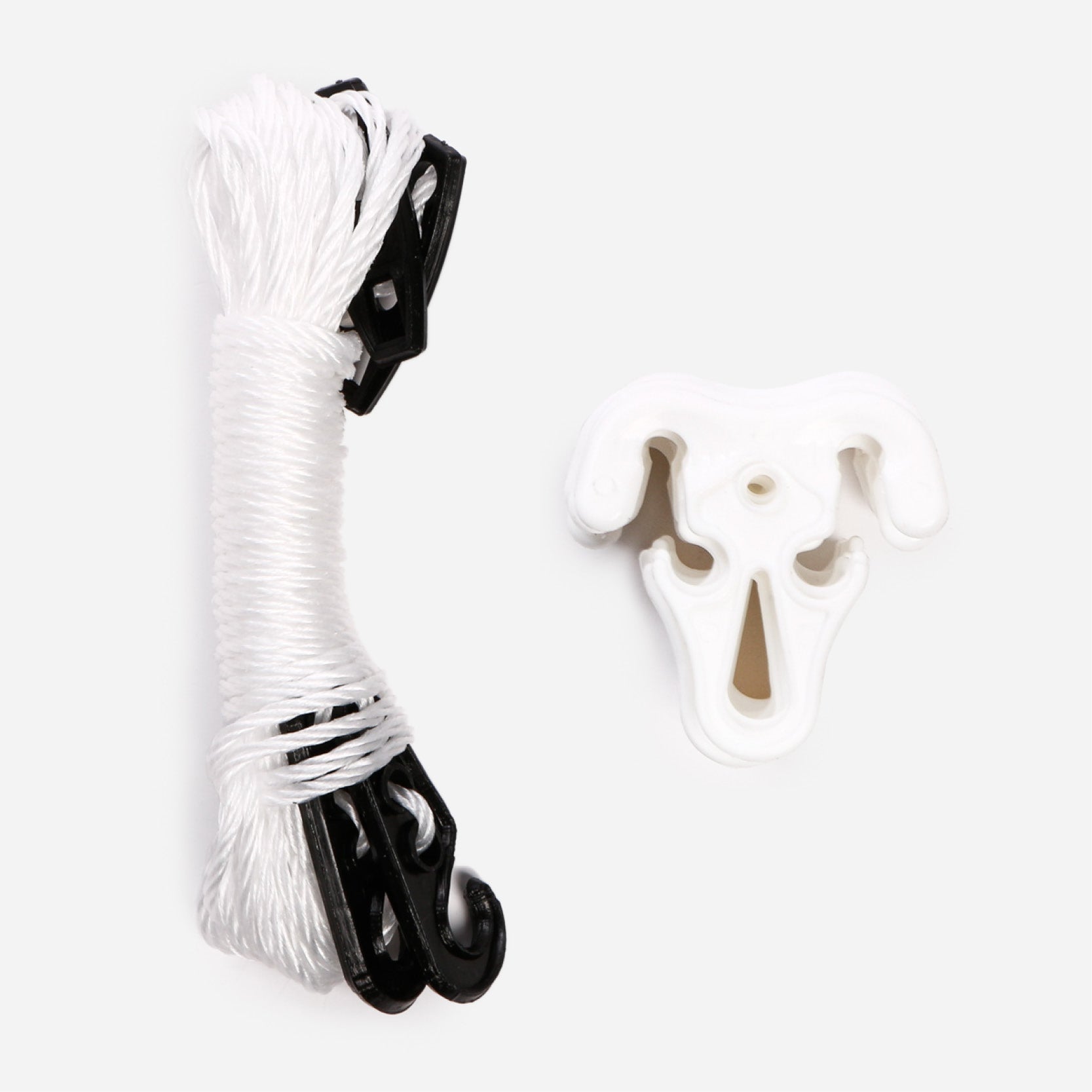 Hosh Hanger Clip with Nylon Rope – White