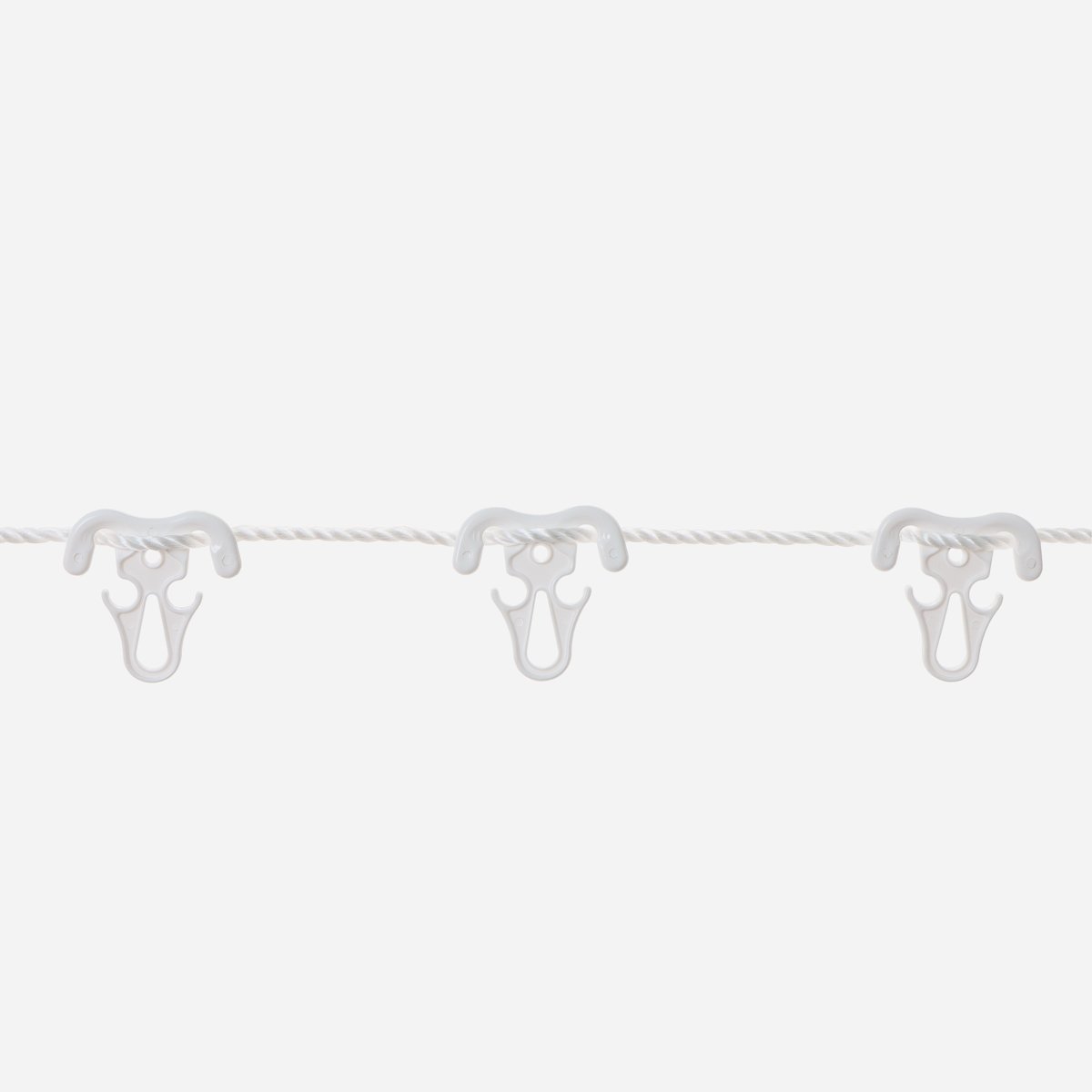 Hosh Hanger Clip with Nylon Rope – White