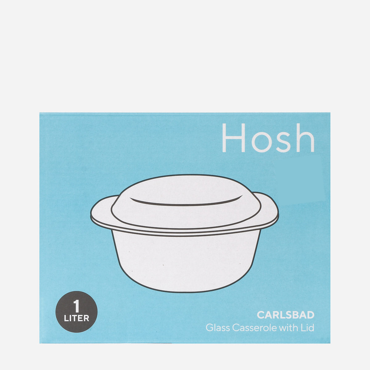 Hosh Carlsbad Glass Casserole with Lid -1L