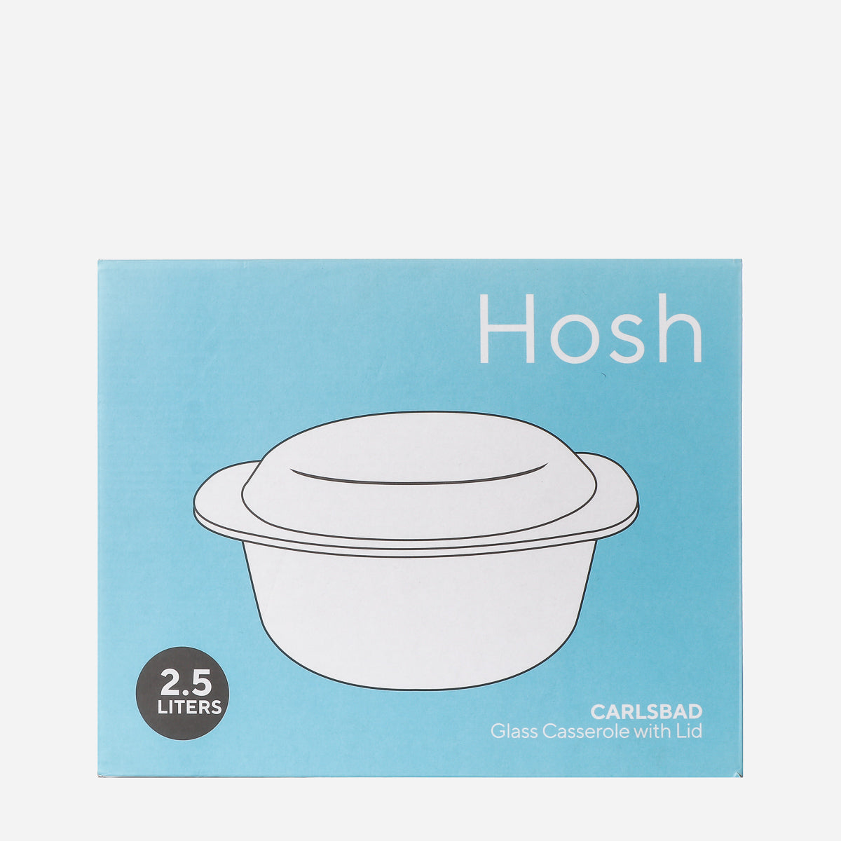 Hosh Carlsbad Glass Casserole with Lid -  2.5L