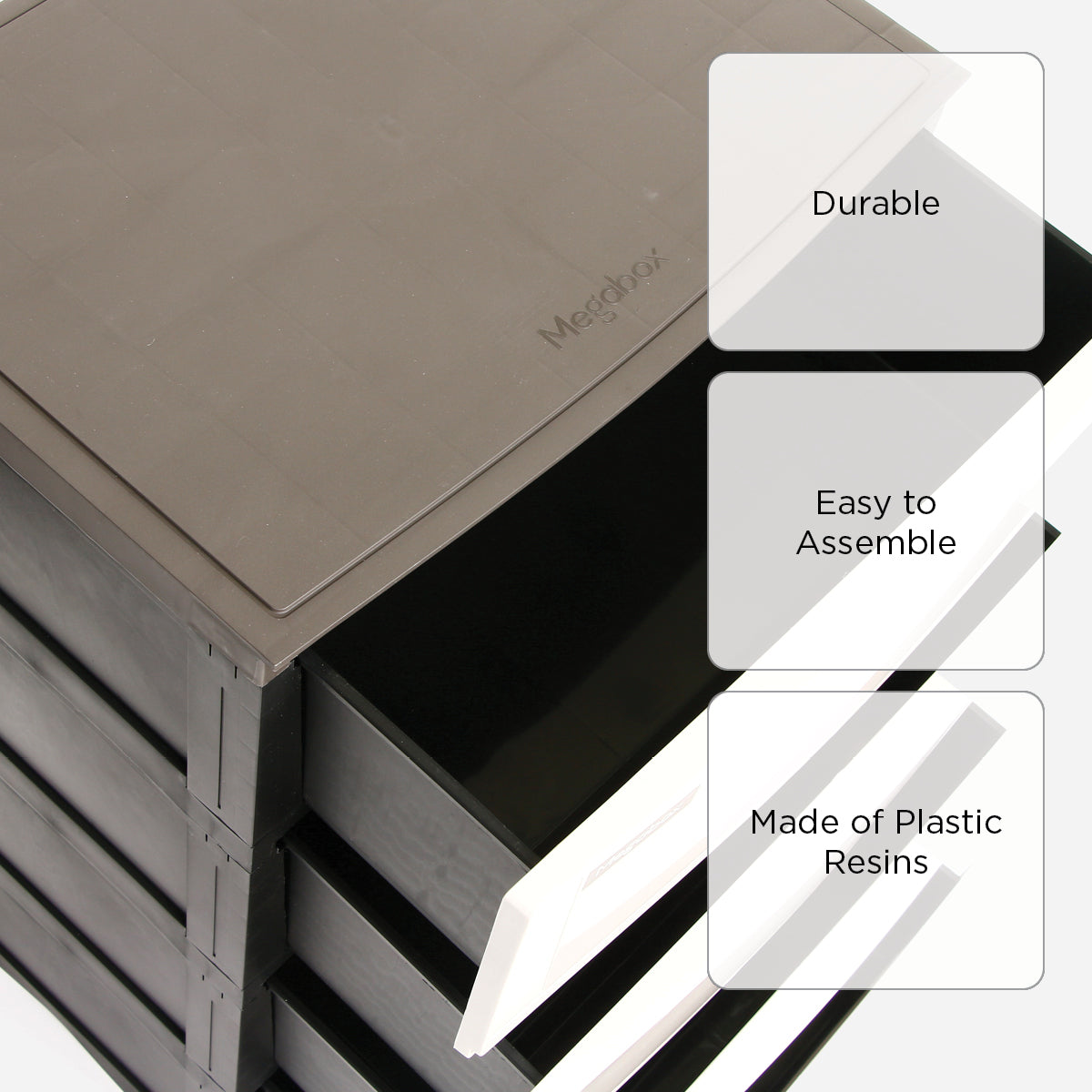 Megabox Modish Drawer (Beige) - 4 Layers