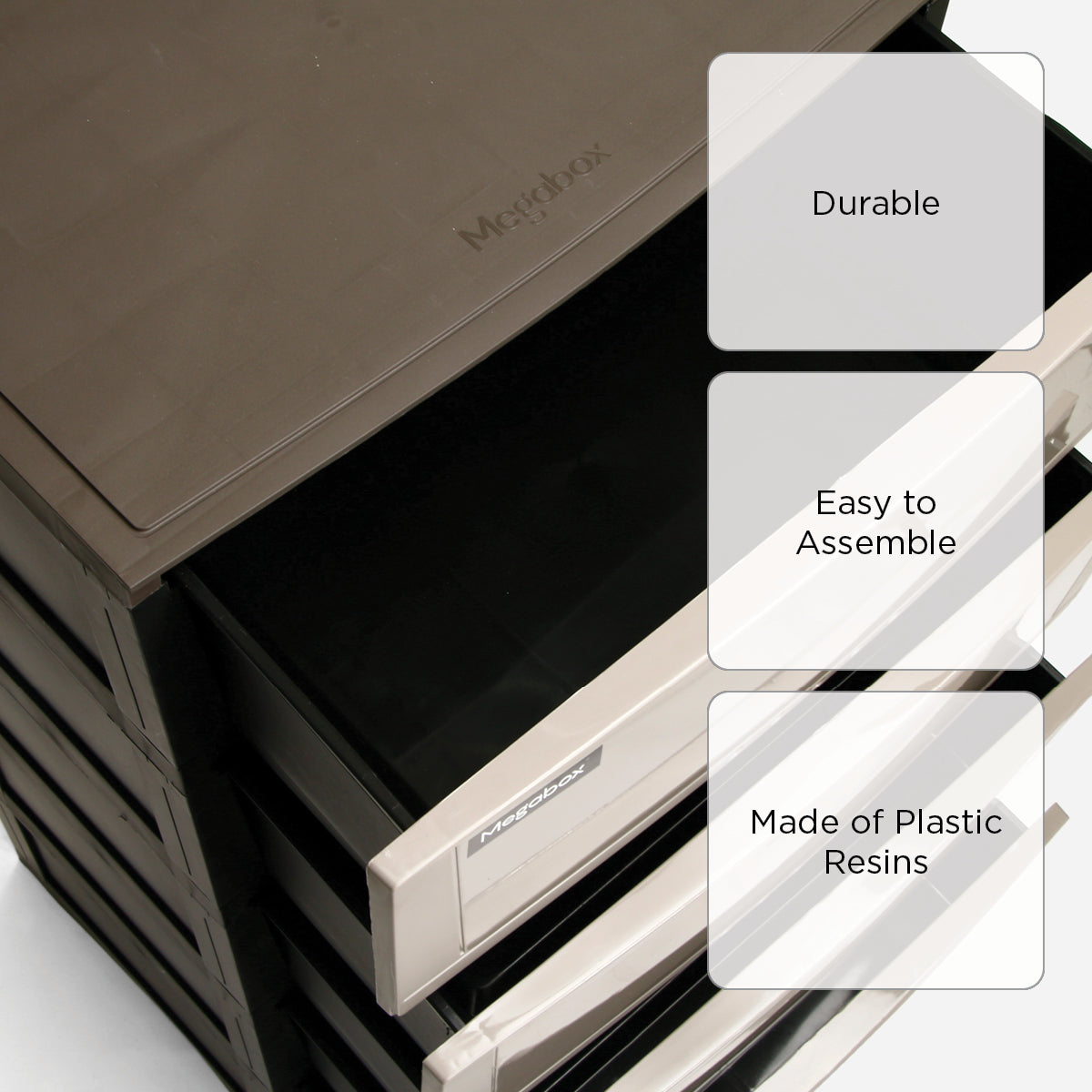 Megabox Modish Drawer (Gray) - 5 Layers