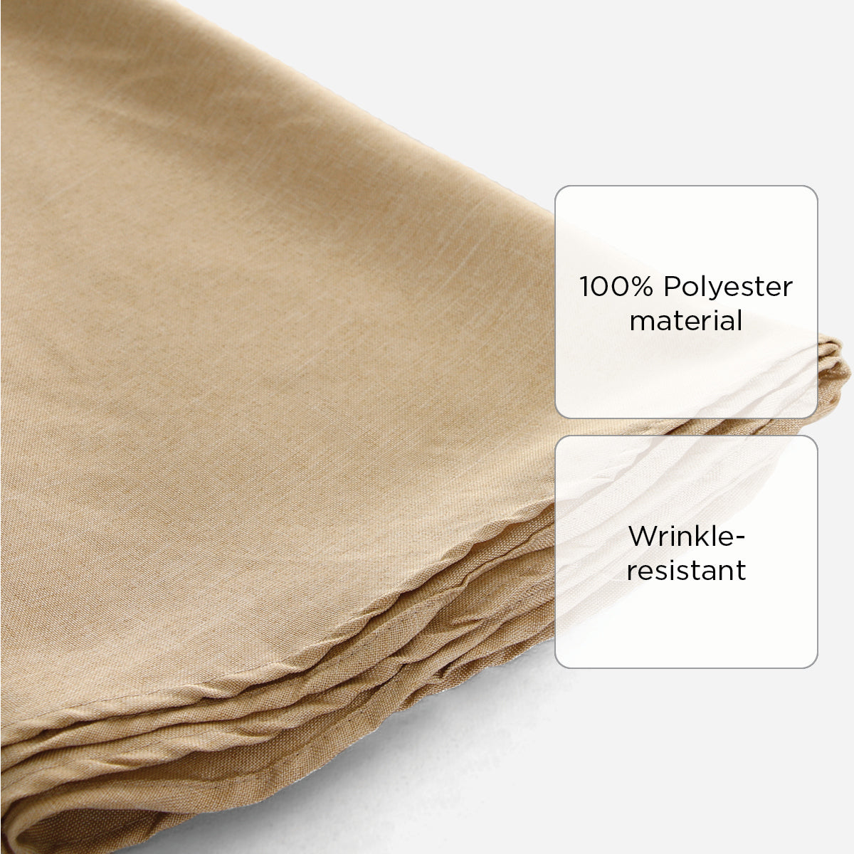 Hosh Fabric Tablecloth (Beige) - 70in
