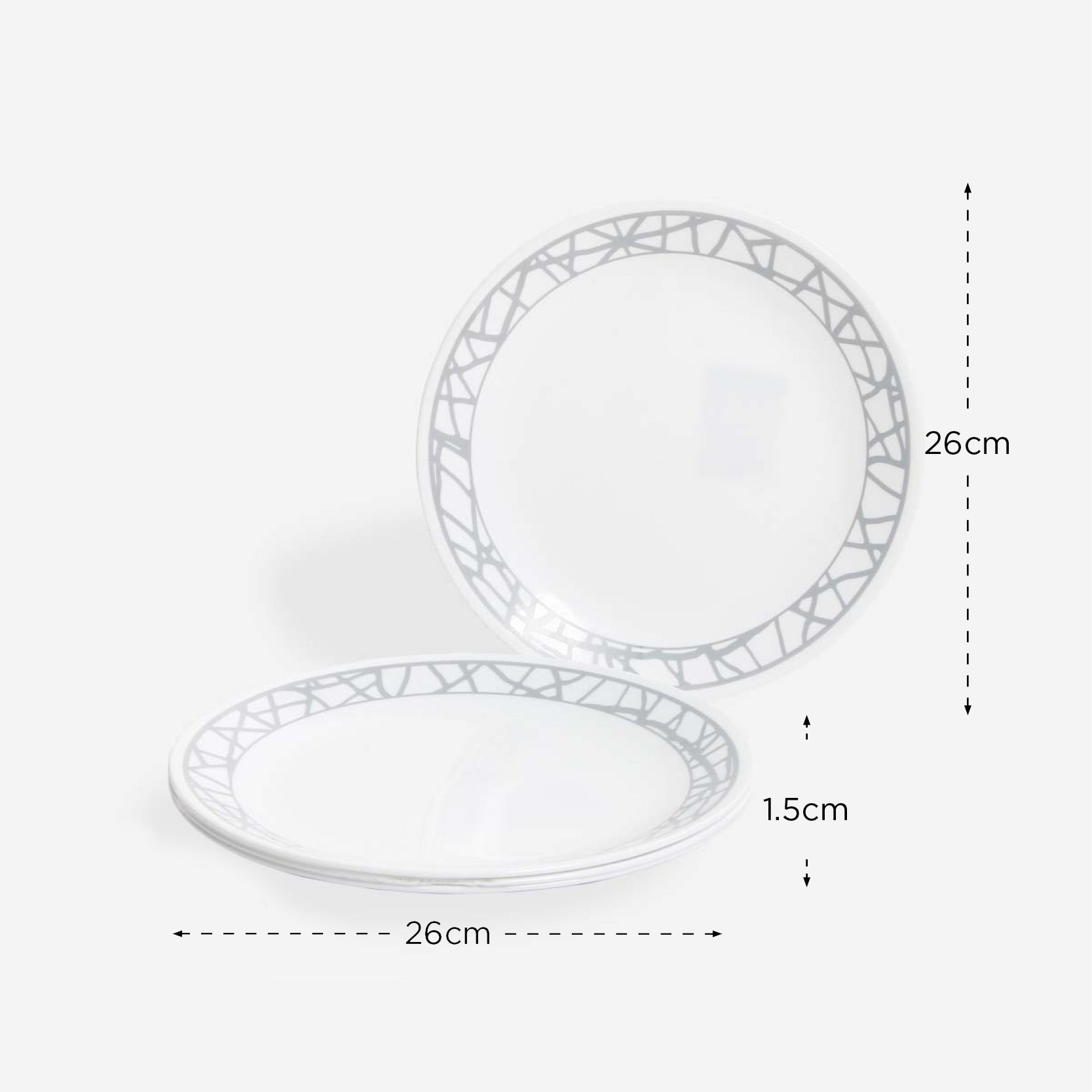 Corelle 4-Piece Dinner Plate Set - Marble Lines
