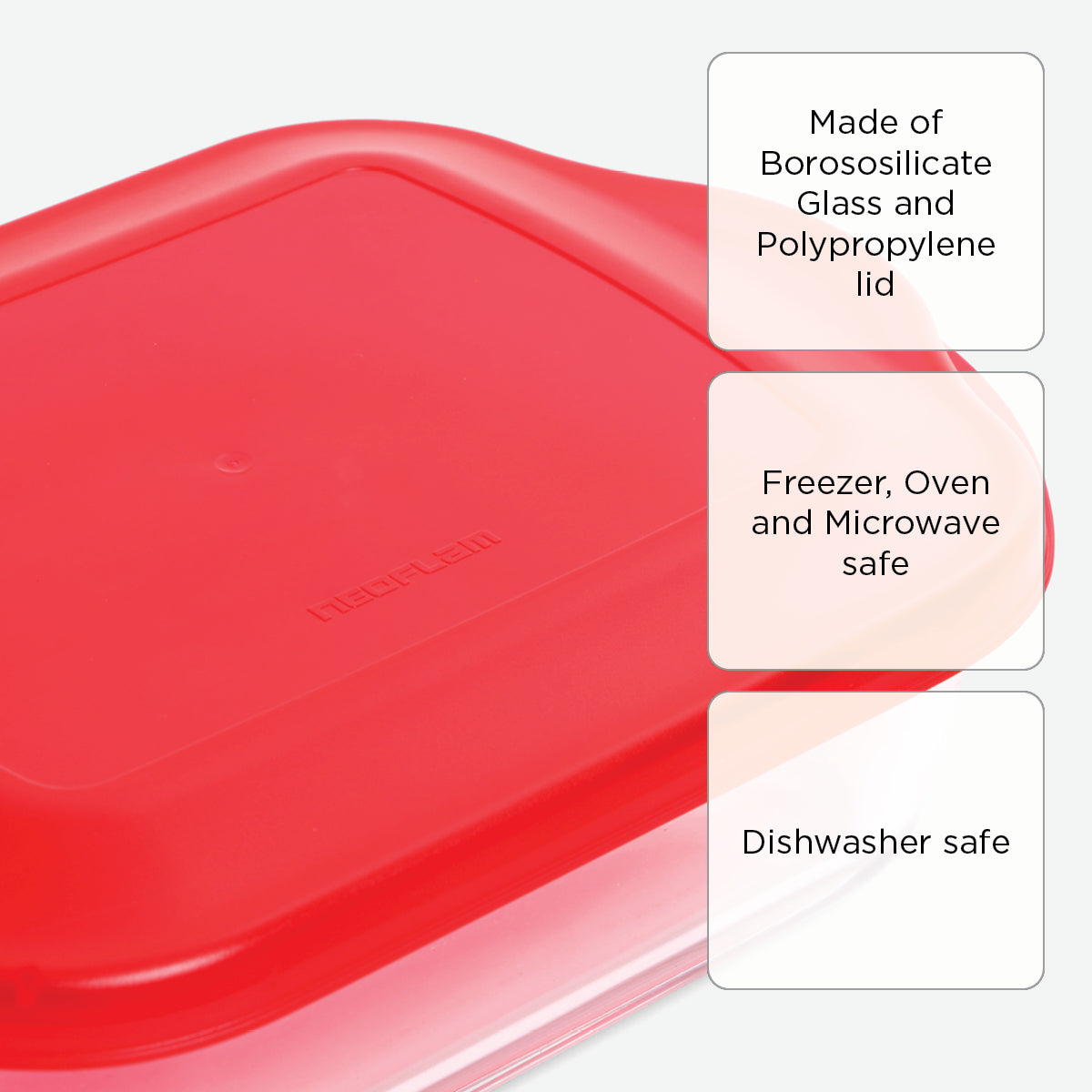 Neoflam Rectangular Ovenware with Lid - 1.1L