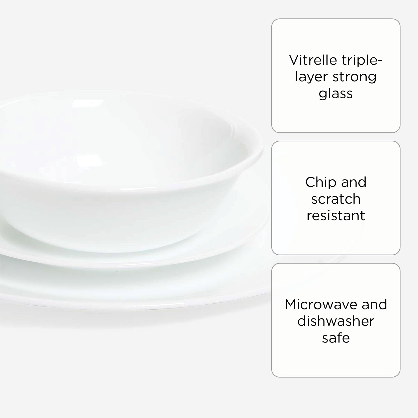 Corelle 16-Piece Dinnerware Set - Winter Frost White