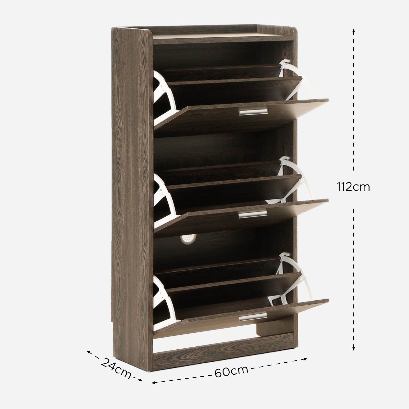 Hosh Slim Shoe Cabinet - Black Ash