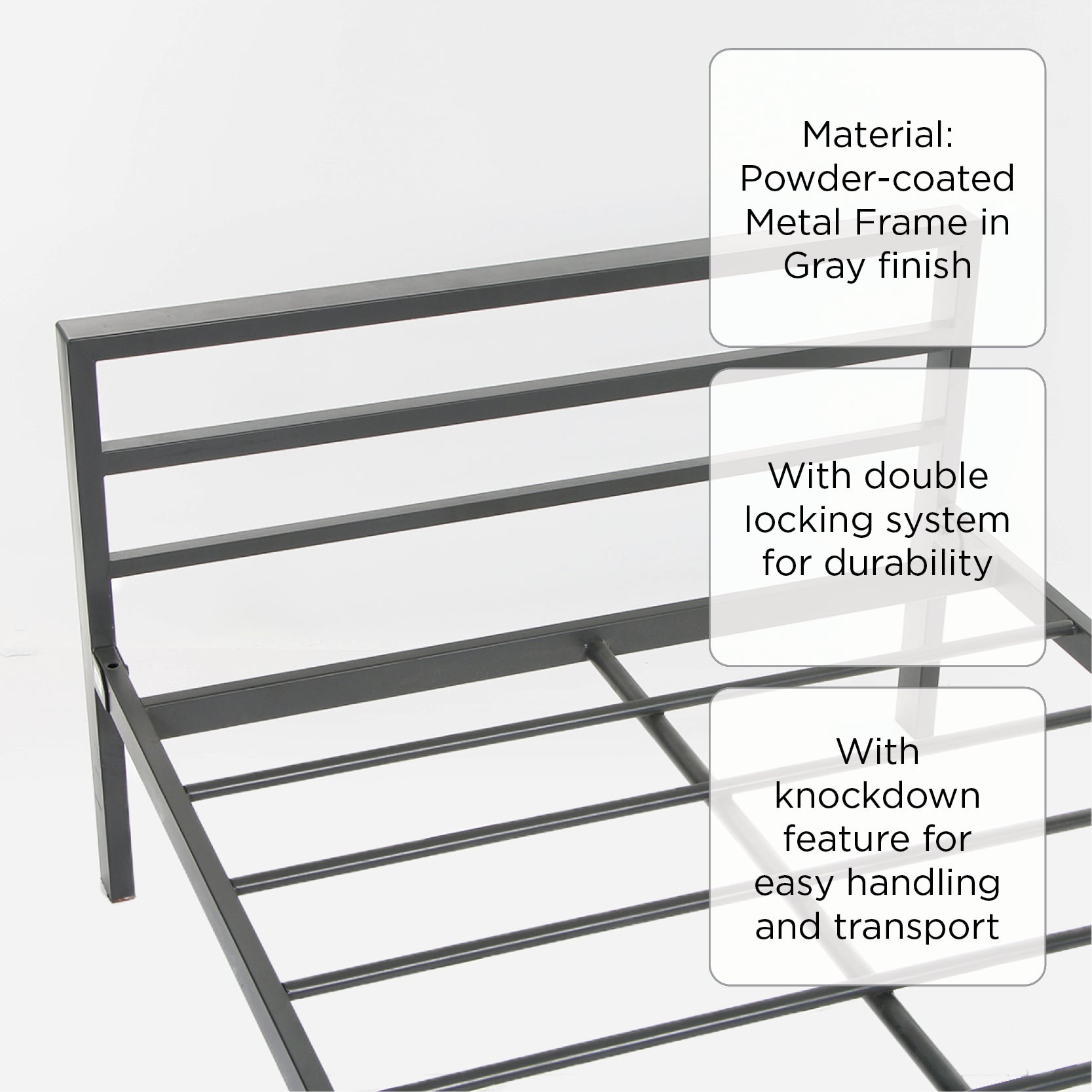 Hosh Metal Bed Single - 36x75