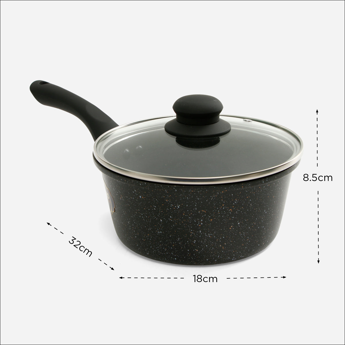 Metro Primera Stoneware Aluminum Sauce Pan - 18cm