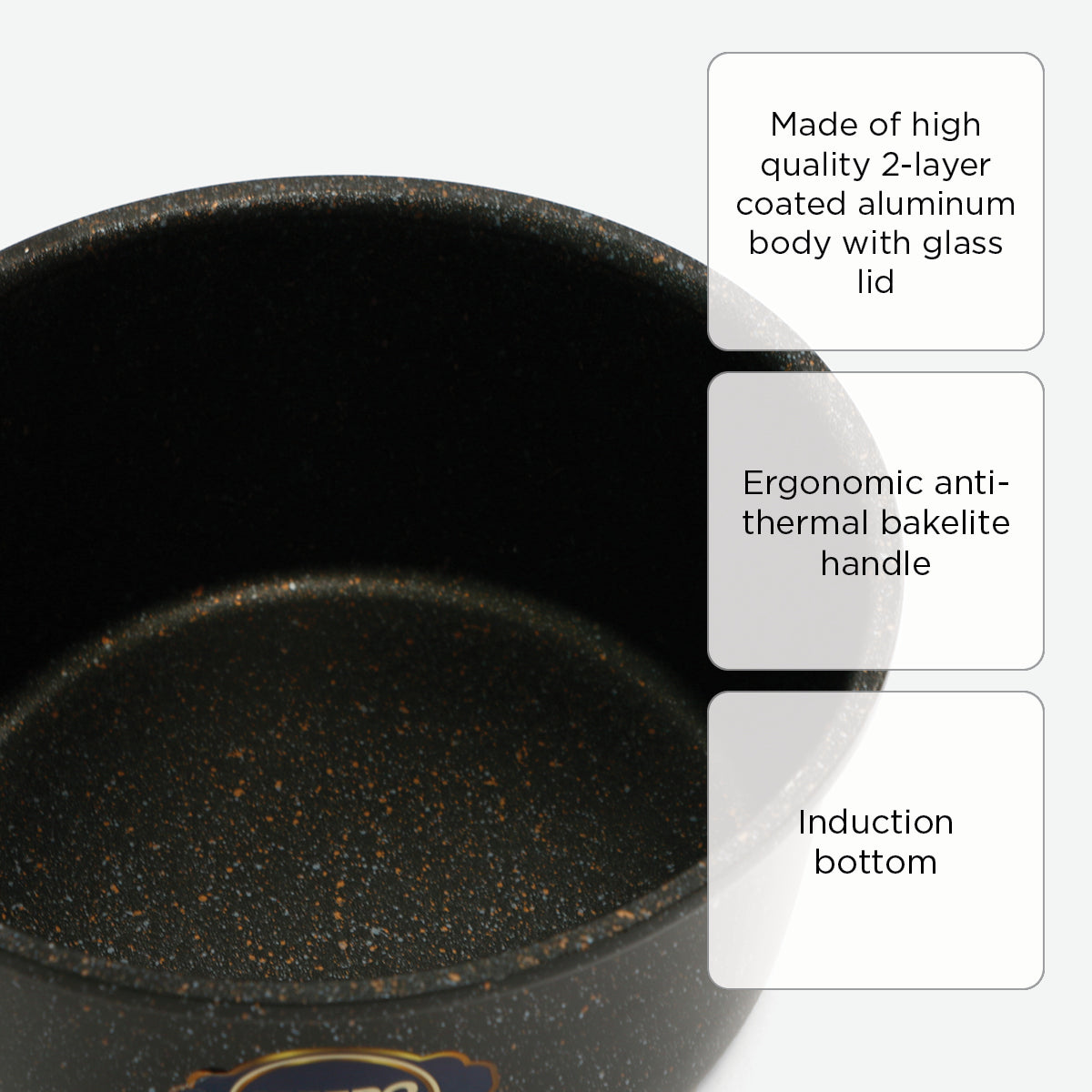 Metro Primera Stoneware Aluminum Sauce Pan - 18cm