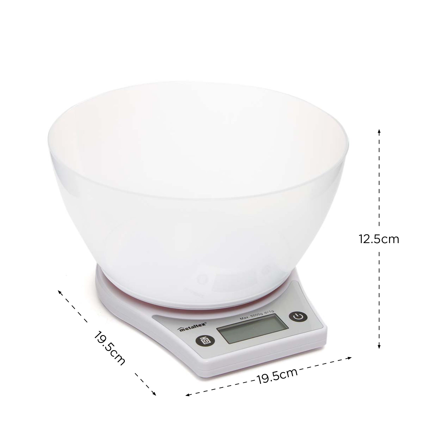 Metaltex Digital Weighing Scale with Bowl