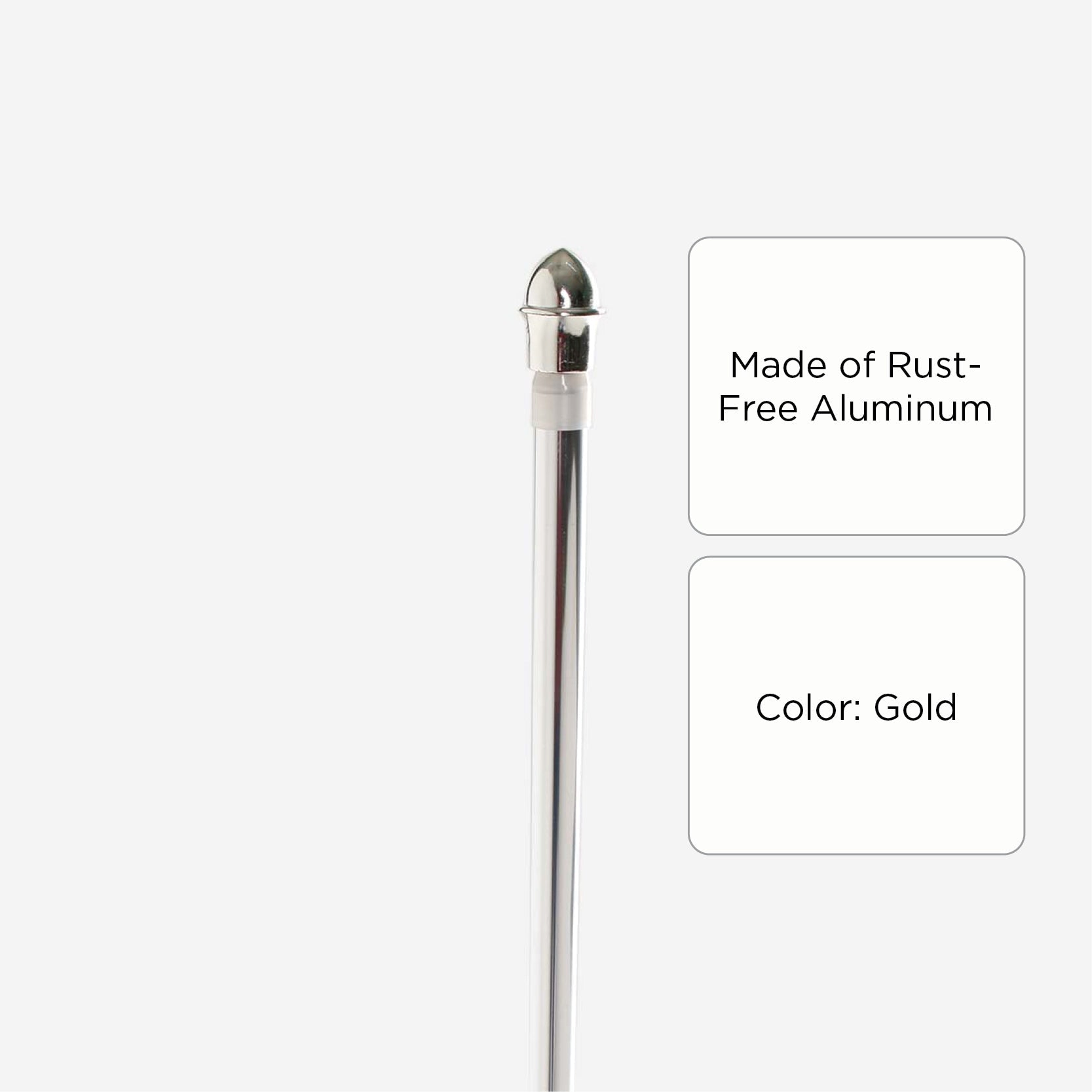 Domain Curtain Rod Wood (Silver) - 48-84in, 3/4 diameter
