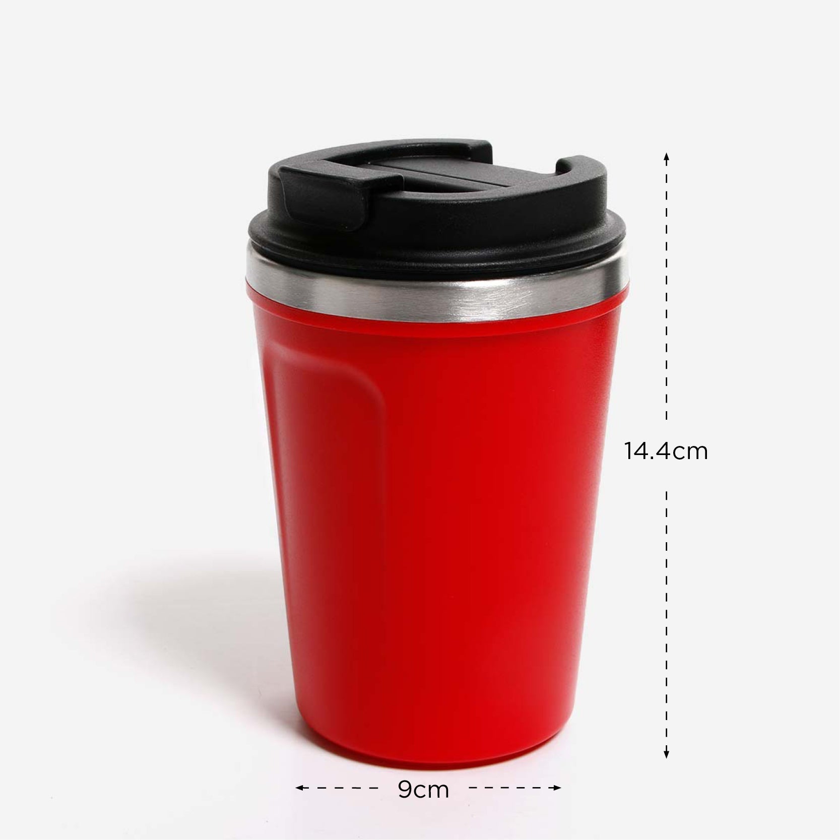 Atlantic Double Wall Tumbler Suction (Red)- 380ml