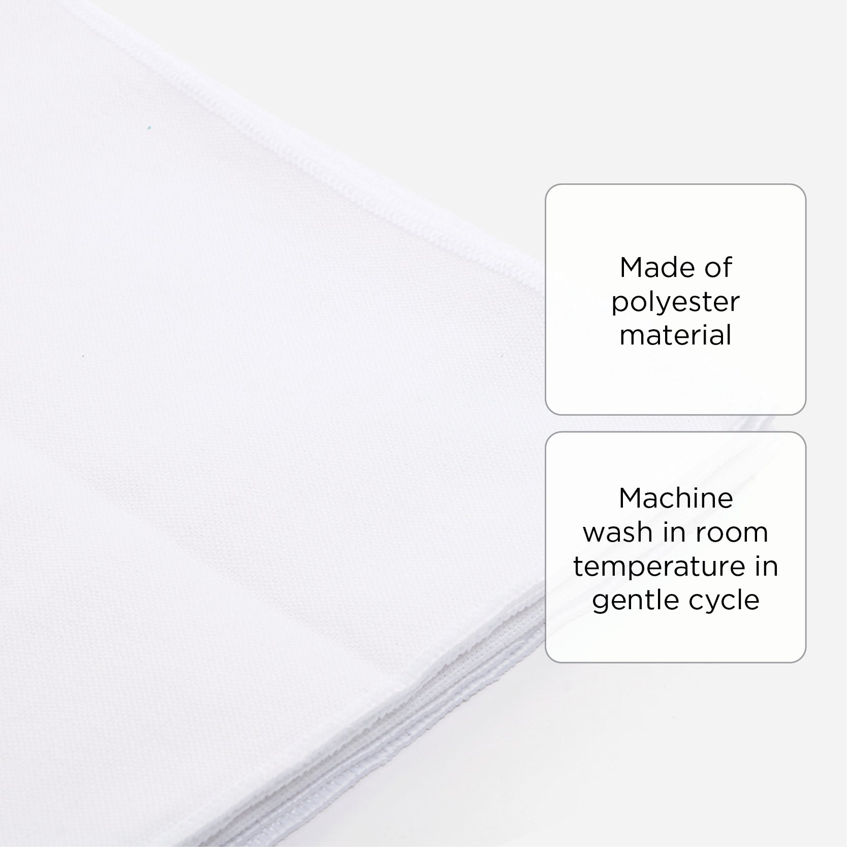SM Home Table Napkin Set of 2 (White) - 17x17in