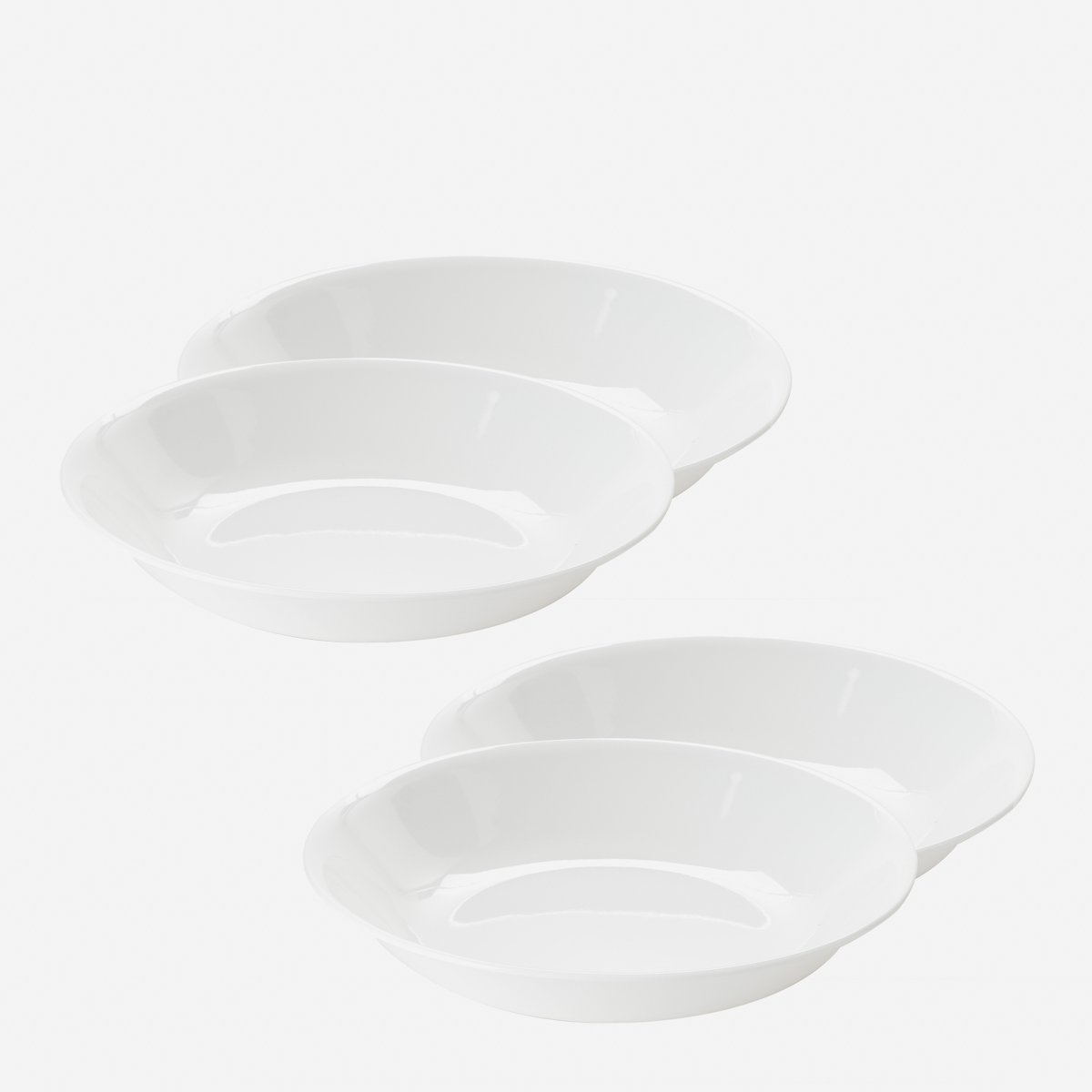 Corelle 4-Piece Soup Plate Set Winter Frost White
