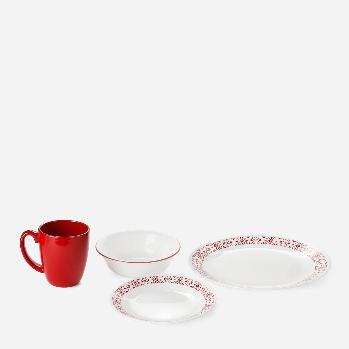Corelle 16-Piece Dinnerware - Red Trills