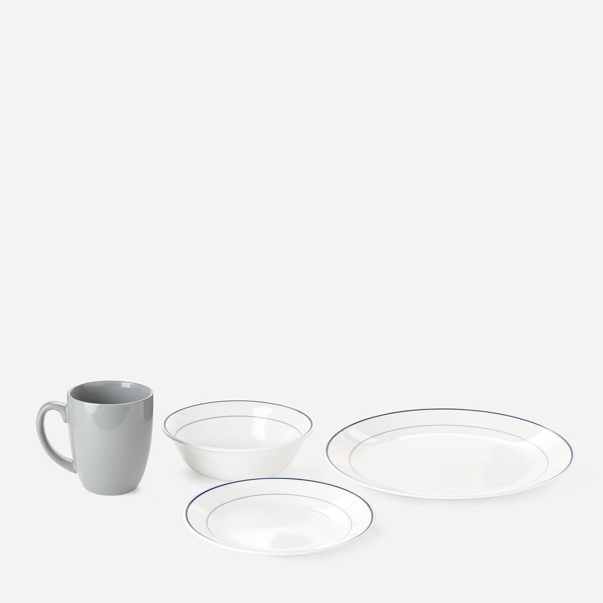 Corelle 16-Piece Double Ring Classic Dinnerware Set
