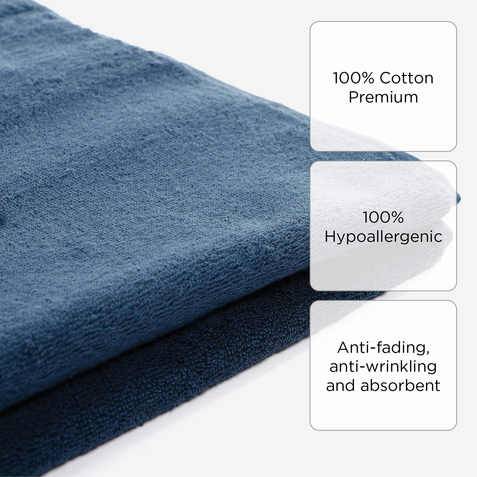 Royal Linens Bath Towel RT50 (Navy Blue) - 27x54in