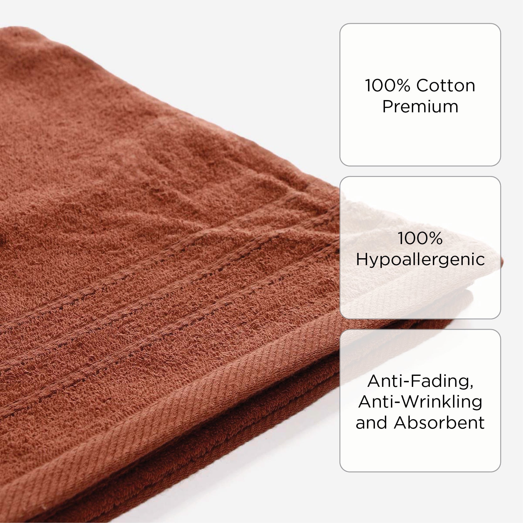Royal Linens Bath Towel JT2 (Chocolate) - 27x54in