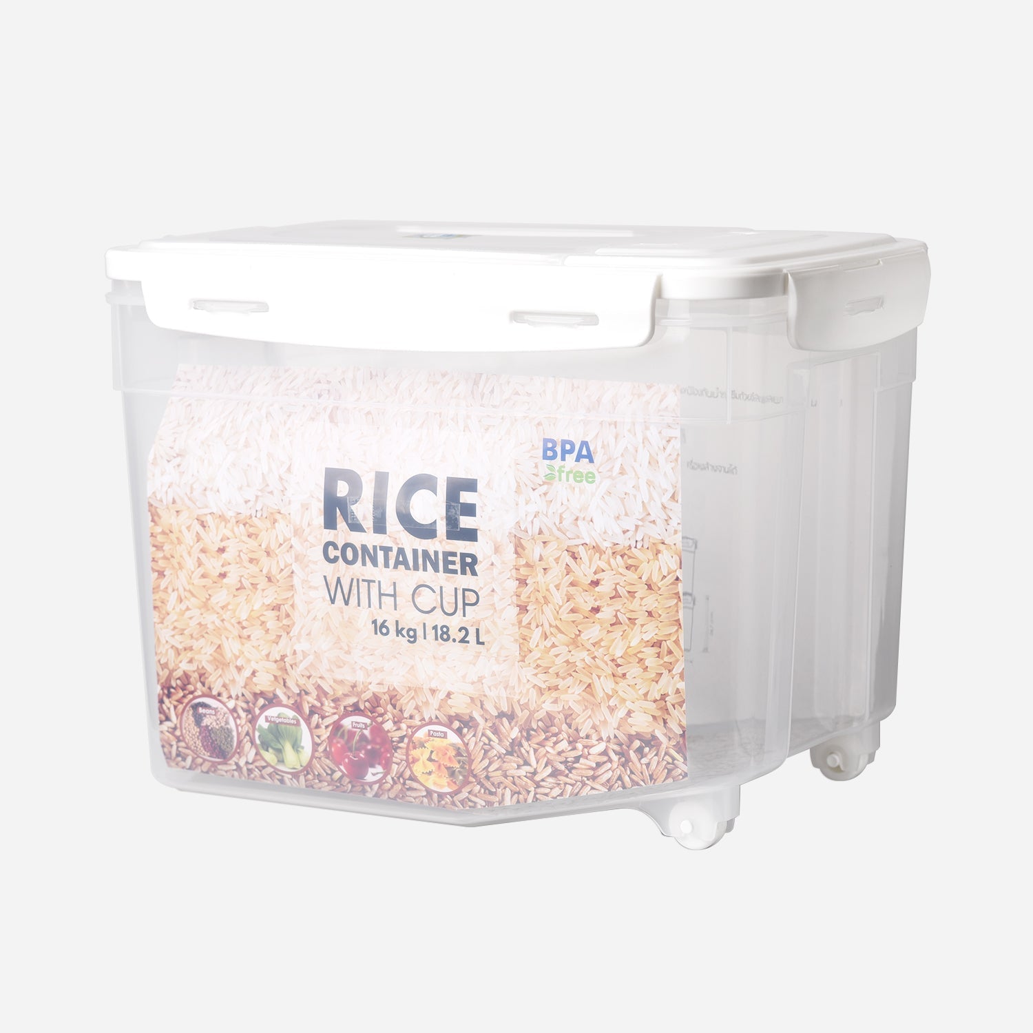 Home Gallery Rice Container with Wheel - 10KG