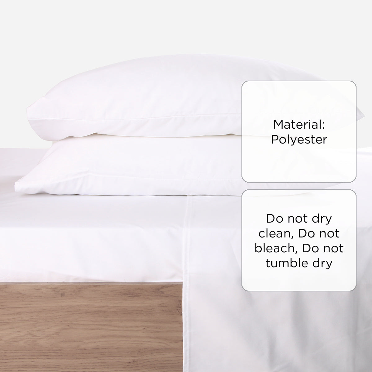 Hosh 4-Piece Full Size Bedsheet Set - White