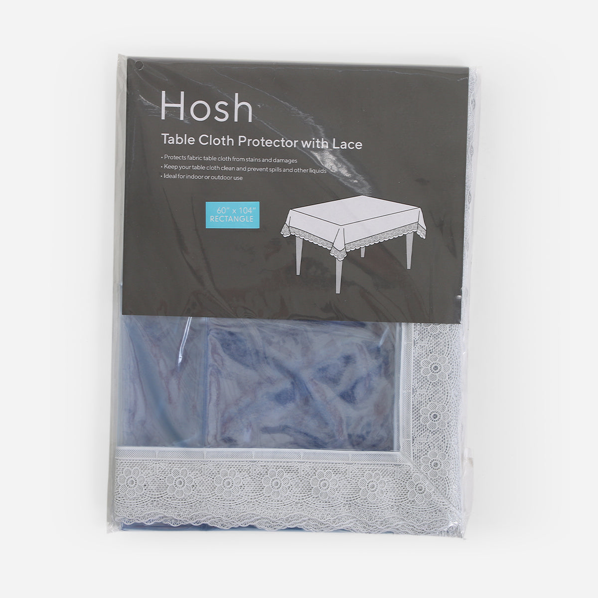 Hosh RectangularTable Protector With Lace 0095 - 60x104 inches