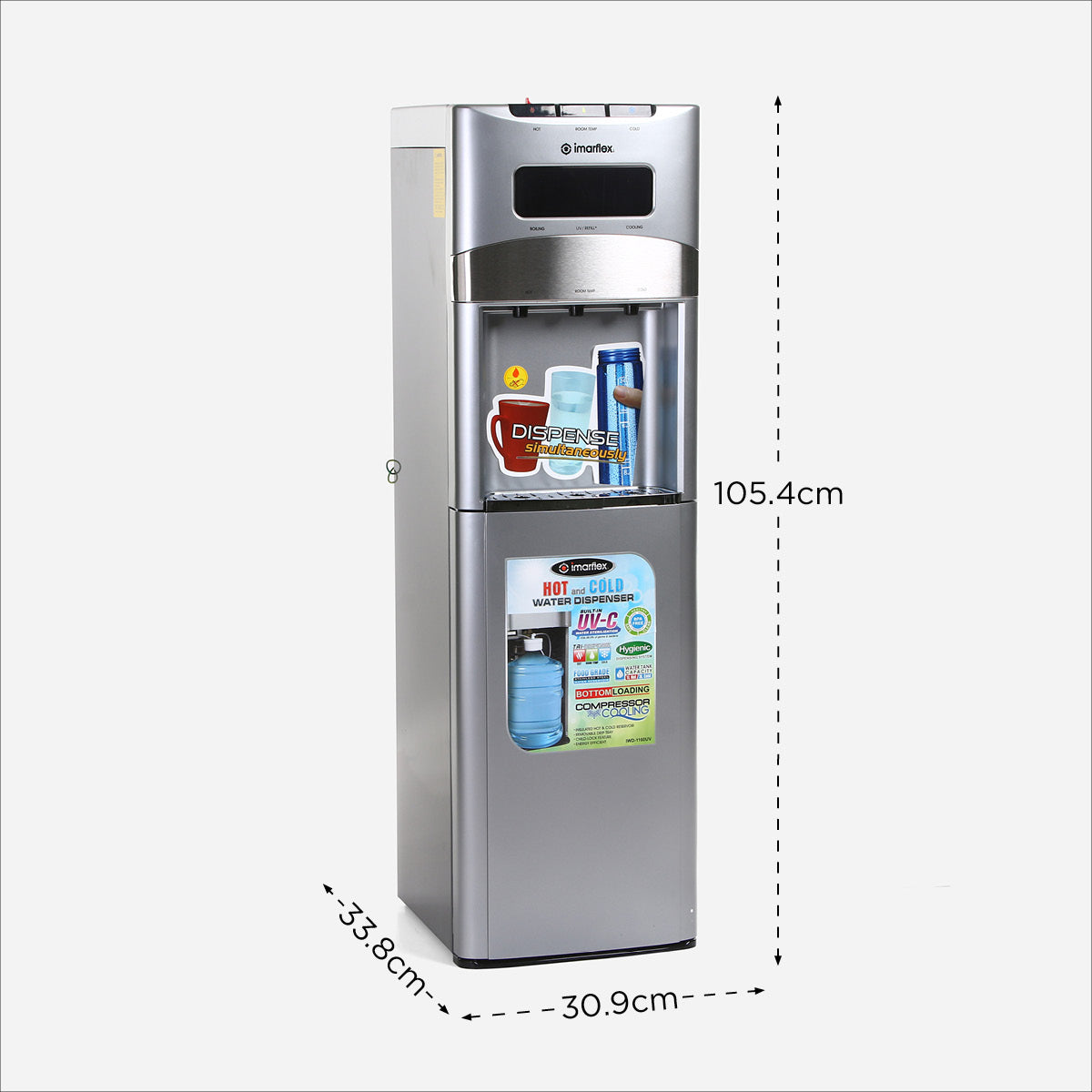 Imarflex Bottom Load Tri Dispenser IWD1160UV/1160S/1130W