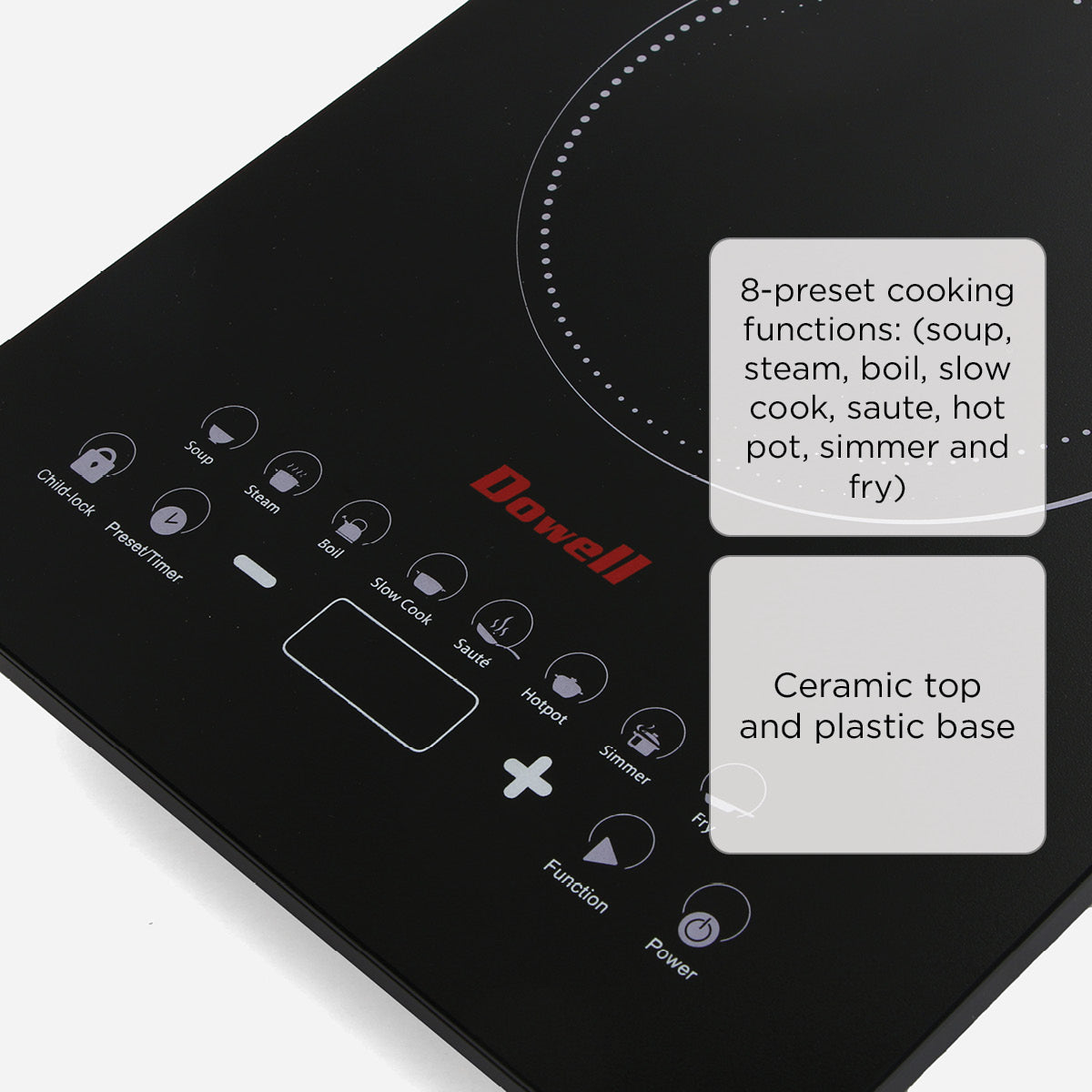 Dowell Induction Cooker 10ICE10 - Black