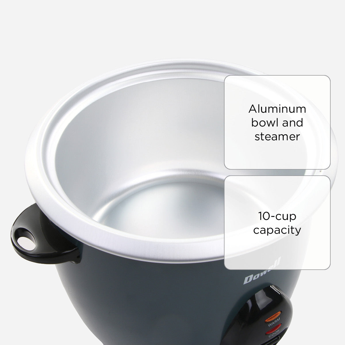 Dowell Rice Cooker RCS10 (Gray) - 10 Cups