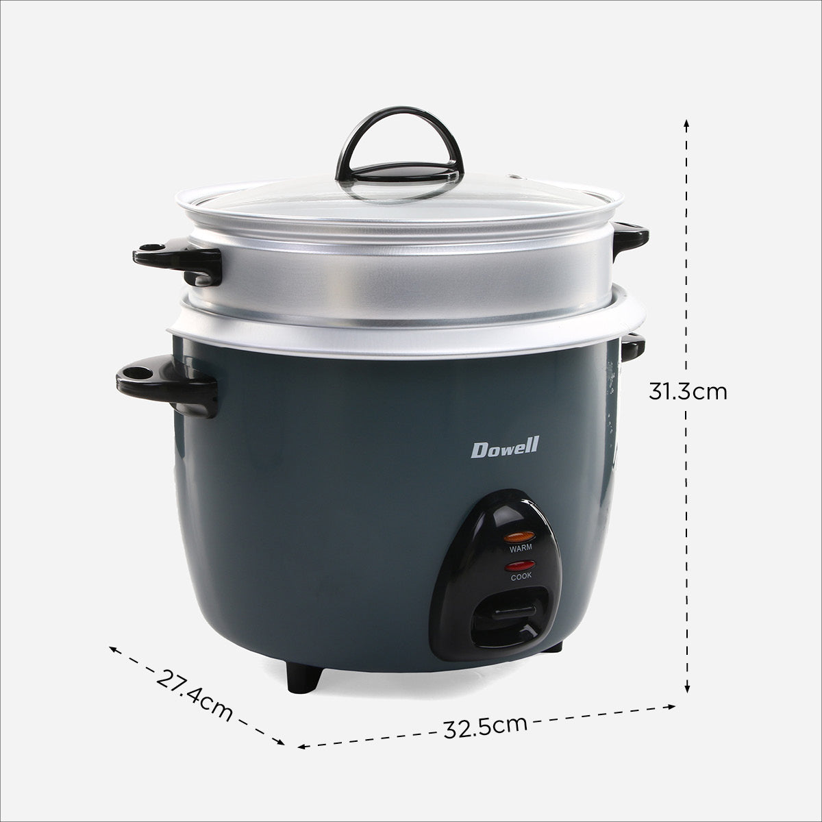 Dowell Rice Cooker RCS10 (Gray) - 10 Cups