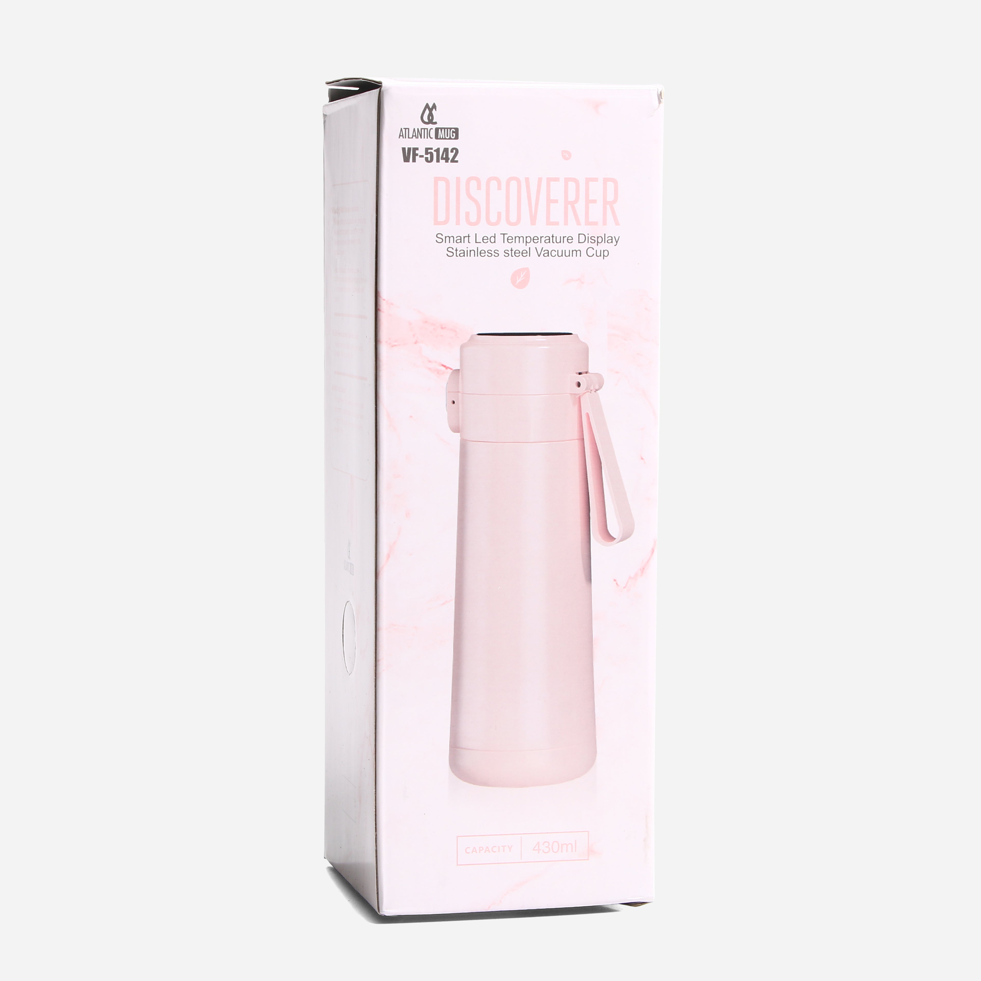 Atlantic Double Wall Bottle With Temperature CMBLBK (Black) - 430ml