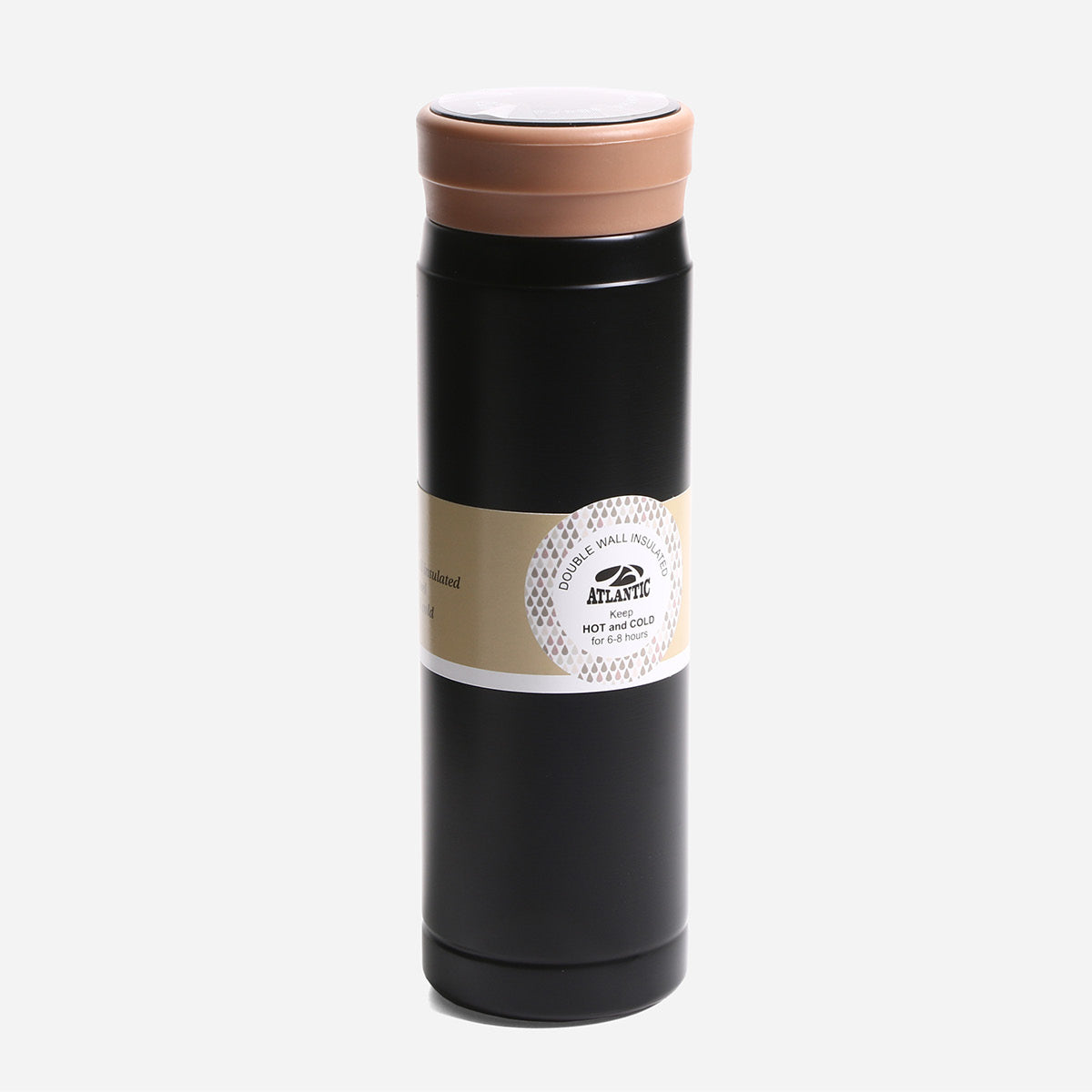 Atlantic Double Wall Bottle With Temperature VF51462 (Black) - 280ml.