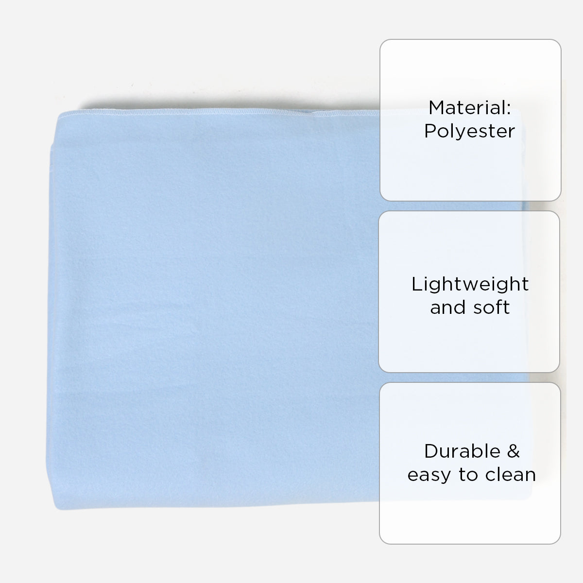 SM Home Polar Fleece Blanket (Powder Blue) - 50x60 inches
