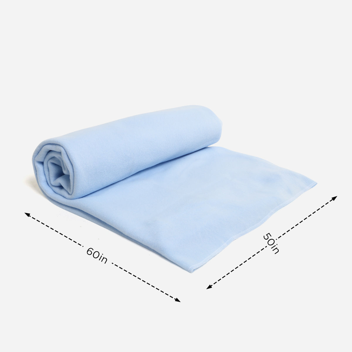 SM Home Polar Fleece Blanket (Powder Blue) - 50x60 inches