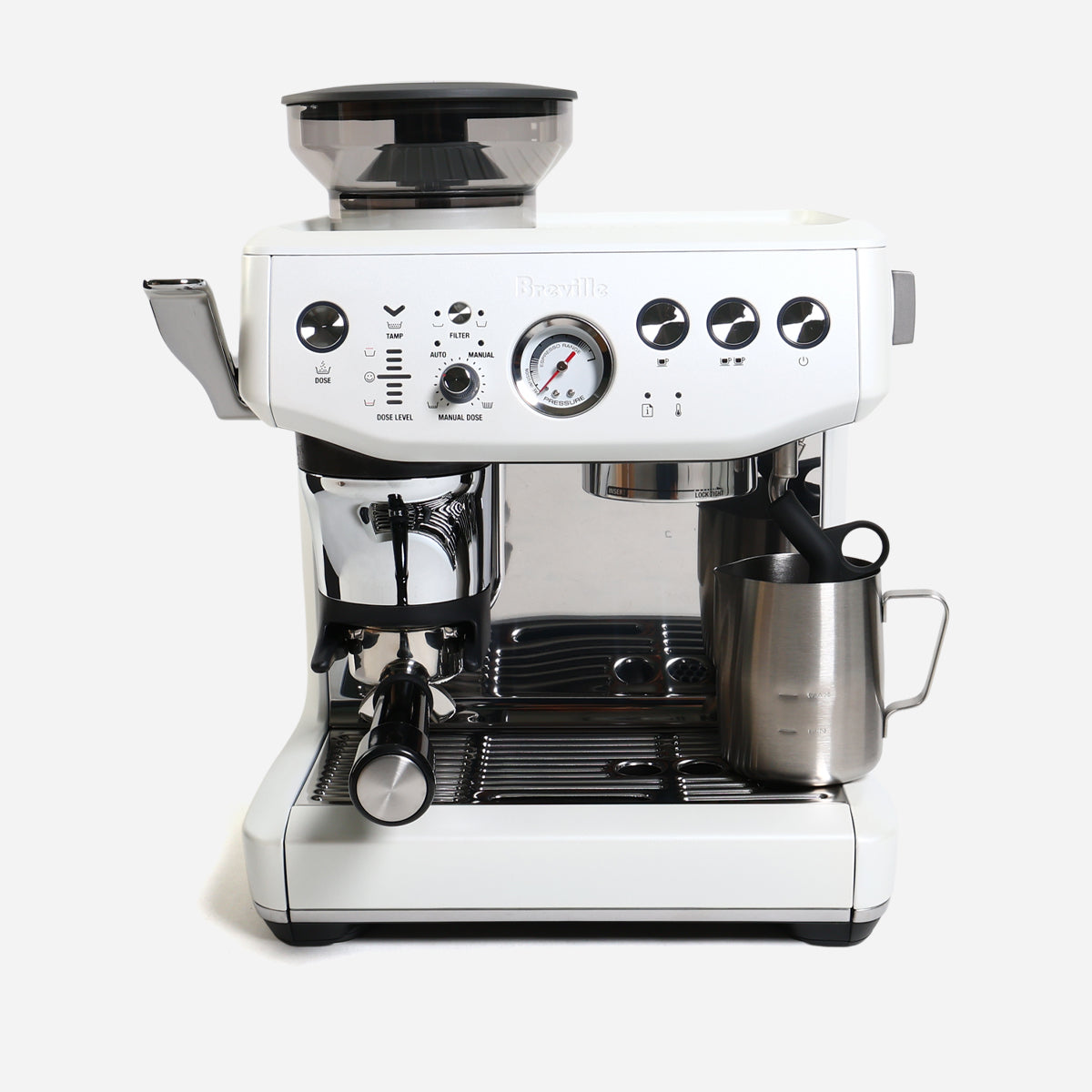 Breville Barista Express Impress BES876SST Espresso Machine - Sea Salt