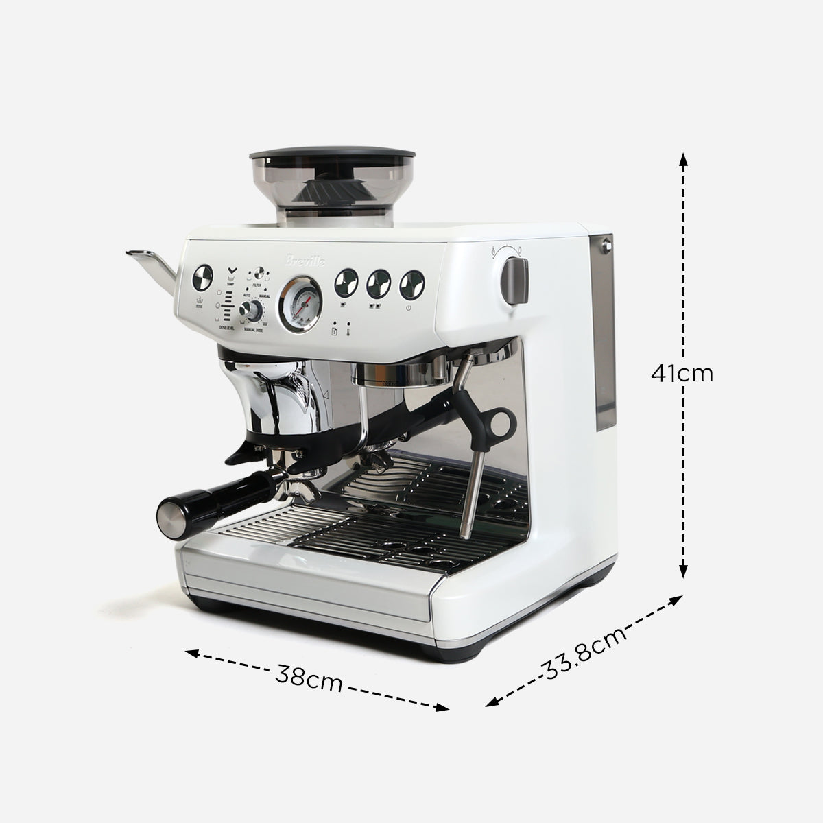 Breville Barista Express Impress BES876SST Espresso Machine - Sea Salt